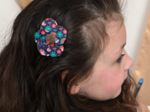 Petite Barrette Pétales de Fleur huppette fleurie