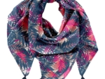 Foulard pompon tropical fire
