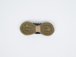 Barrette Noeud Anti-Glisse gaze pois or kaki