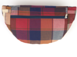 Sac banane tartan lurex rubis