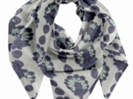Foulard pompon lotus vert