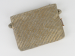 Mini pochette tissu velours côtelé large doré