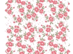 Tissu coton au mètre ex2601 fleuri pointillé rouge