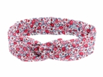 Bandeau vintage rouge corolle