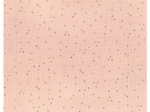 Coupon tissu 1 m gaze pois or rose