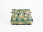 Mini pochette plissée safari kaki