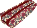 Trousse double compartiment coquelicot