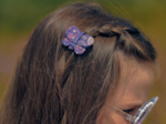 Barrette petit papillon lavandula