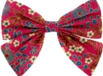 Barrette noeud papillon badiane framboise