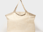 Sac cabas grand velours côtelé large doré