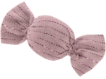 Petite barrette mini bonbon gaze lurex rose