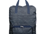 Sac à dos pliable Gaby rayé argent marine