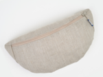 Petit sac banane lin argenté