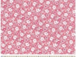 Coupon tissu 50 cm ex2338 mini fleuri rose blanc
