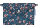Petite pochette enveloppe fleuri nude ardoise