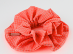 Maxi chouchou double vichy orange fluo
