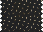Tissu coton au mètre  paille dorée noir