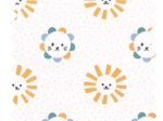 Tissu coton au mètre lionceau