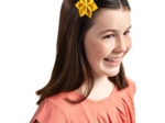 Barrette fleur étoile 4 jaune ocre