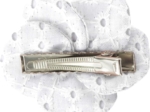 Petite Barrette Pétales de Fleur broderie anglaise