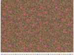 Tissu coton au mètre ex2442 fleurettes rose olive