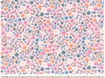 Coupon tissu enduit de 35cm  ex2308 huppette fleurie rose