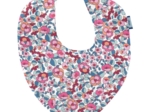 Bavoir bandana boutons rose