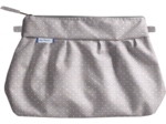 Pochette plissée etoile or gris