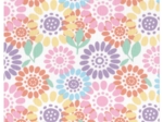 Tissu ex2636 gaze fleurie pop