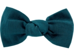 Barrette petit noeud bleu vert