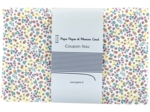 Coupon tissu 1 m fleuri violet vert crème ex1067