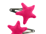 Barrettes clic-clac étoile fuchsia