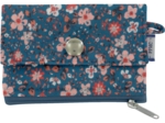 Mini pochette porte-monnaie fleuri nude ardoise