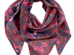 Foulard pompon purple d'amour