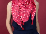 Foulard pompon hanami