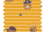 Tissu coton au mètre ex2476 pirates rayé jaune