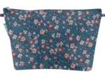 Trousse de toilette fleuri nude ardoise