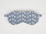 Masque de sommeil vichy brodé marine