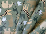 Tissu enduit au mètre safari kaki