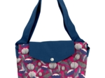 Grand sac cabas en tissu pavot  fuchsia