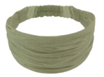 Bandeau fichu Enfant gaze pois or vert amande
