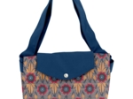 Grand sac cabas en tissu fleurs de savane
