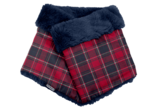 Echarpe tube adulte tartan rouge