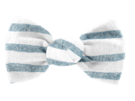 Barrette petit noeud rayé bleu blanc