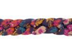 Barrette cheveux tressée hippie fleurie