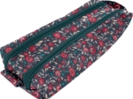 Trousse double compartiment camelias rubis