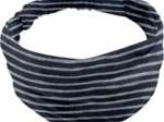 Bandeau fichu Bébé rayé argent marine