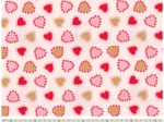 Coupon tissu 50 cm petits coeurs