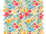 Tissu coton au mètre fleuri coloré ex1049