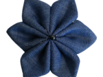 Barrette fleur étoile jean fin